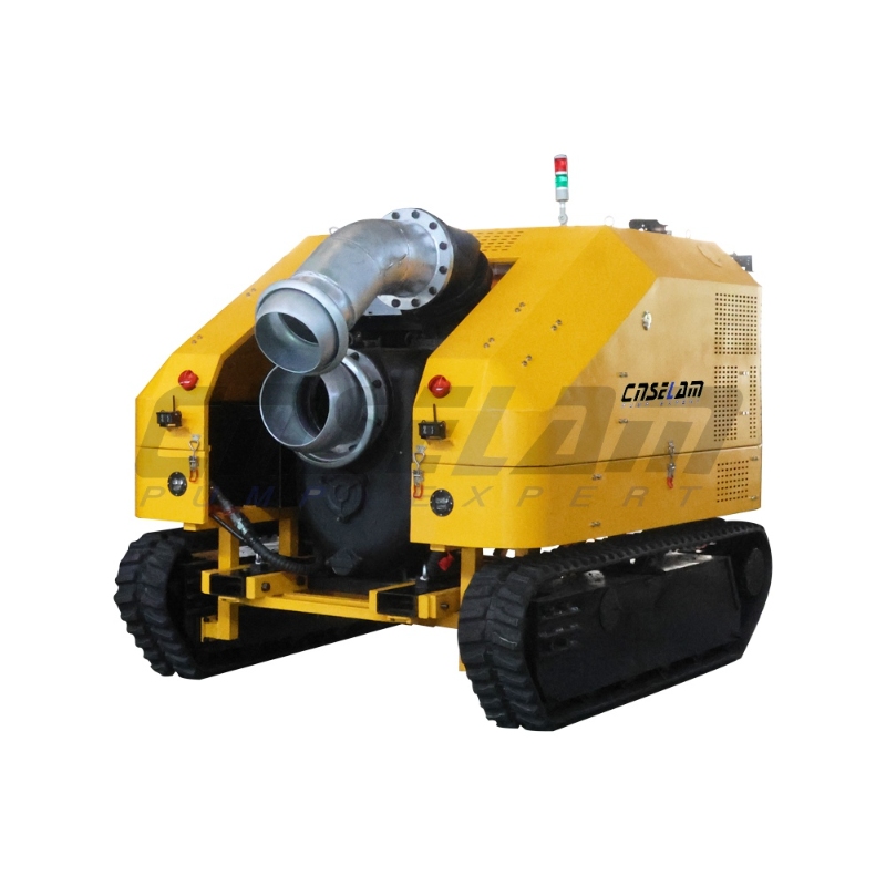 Tracked Self-Priming Hydraulic Drainage Robot