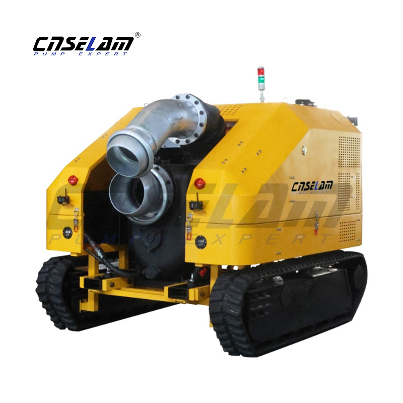 Tracked Self-Priming Hydraulic Drainage Robot